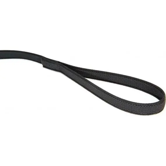 Lange lijn hond - 20mm x 5m - Met handvat - Zwart | Hondenriemen