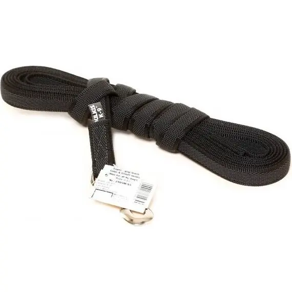 Lange lijn hond - 20mm x 5m - Met handvat - Zwart | Hondenriemen