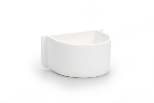 Papegaaienpot - Vogel - Plastic - Wit - Diam. 9 cm