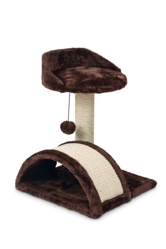 beeztees puska trendy - krabpaal - bruin - 35x35x44 cm