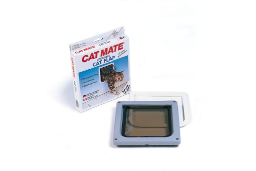 Afbeelding catmate kattendeur 304w - kattenluik - wit door K-9 Security dogs