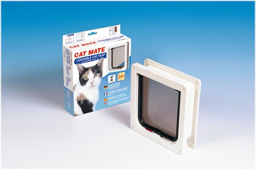 Afbeelding catmate kattendeur 234 - kattenluik - wit door K-9 Security dogs