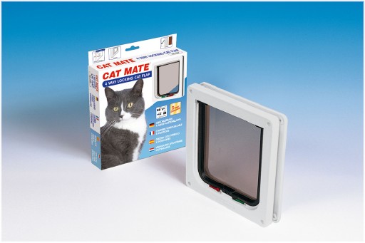 Afbeelding catmate kattendeur 309 - kattenluik - wit door K-9 Security dogs