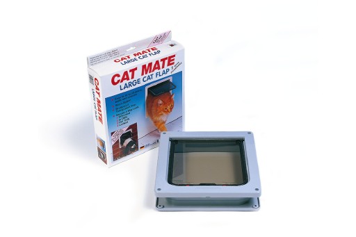 Afbeelding catmate kattendeur 221 - kattenluik - wit - groot door K-9 Security dogs