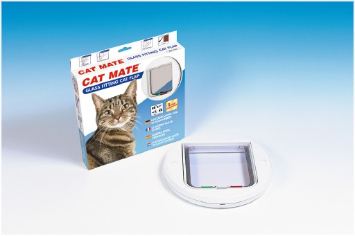 Afbeelding Cat Mate 210 Kattenluik Wit (Glas/Dunne deuren) Kattenluik door K-9 Security dogs