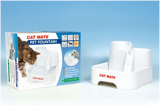 Afbeelding Catmate - Drinkfontein Kat - Wit - 2L door K-9 Security dogs