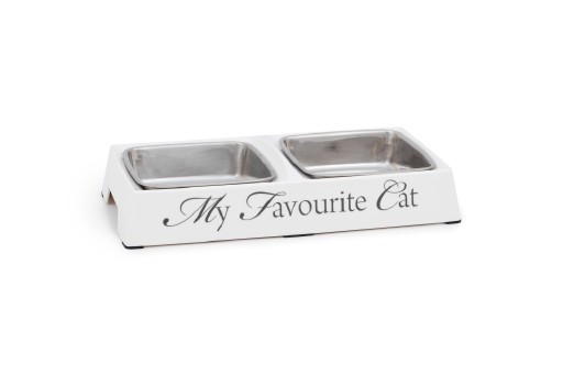 Afbeelding Ipts dbl mel diners my favorite cat wit 24x12x4 cm door K-9 Security dogs