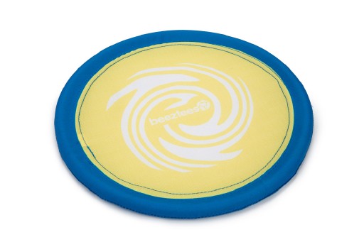 beeztees fetch frisbee - hondenspeelgoed - geel/blauw - 25 cm