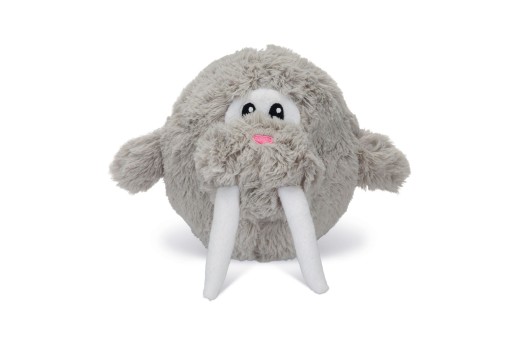 beeztees wally - hondenspeelgoed - pluche - grijs - 12 cm