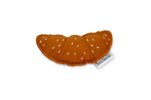 beeztees croissant - kattenspeelgoed - bruin - 10,5x5x2 cm