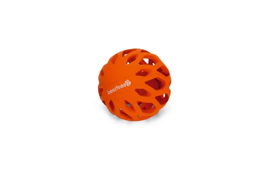 beeztees play ball koko - hondenspeelgoed - oranje - 8 cm