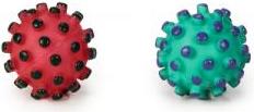 Beeztees Stekelbal - Hondenspeelgoed - Vinyl - Klein - 6 cm afbeelding
