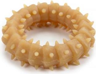 Beeztees Rubber Ring - Hondenspeelgoed - Naturel - 8x8x2 cm