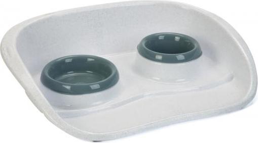 Dinerset+2 Bakjes Hond - Lichtblauw - 46x35x11 cm - 280 ml