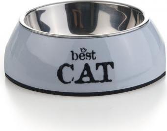 Beeztees Best Cat - Kattenvoerbak - Grijs - 14,5x14,5x5 cm - 160 ml