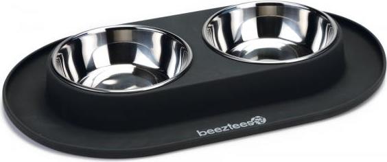 Beeztees - Dinerset Hond - Siliconen - Antraciet - 40x24x4,5 cm afbeelding