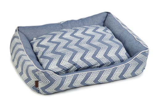 Hondenmand ZigZag blauw 95 x 80 x 25 cm