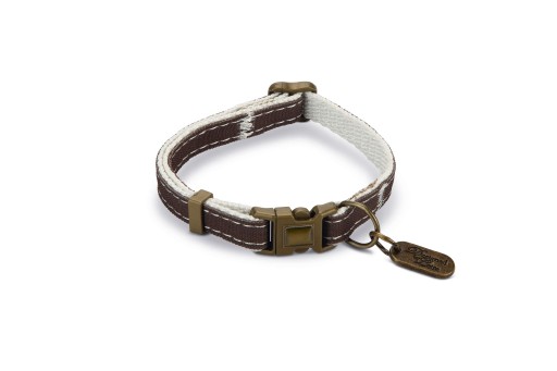 Afbeelding designed by lotte virante - kattenhalsband - bruin - 20-30 cm door K-9 Security dogs