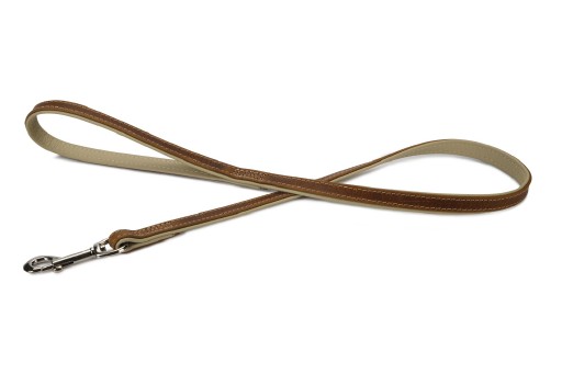 Afbeelding Hondenriem Comfort 100cm x 18mm bruin door K-9 Security dogs
