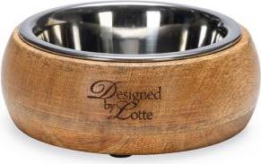Designed by Lotte Mandira - Hondenvoerbak - Hout"RVS - 13,5 cm
