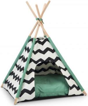 Beeztees Kioni Tipi Tent - Kattenhuis - Zwart"Wit - 50x50x70 cm
