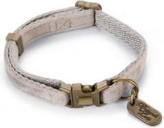 Designed by Lotte Velura - Kattenhalsband - Grijs - Fluweel - 30x1x0,2 cm
