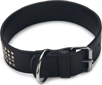 Beeztees Vintage - Halsband Hond - Leer - Zwart - 70 cm x 50 mm