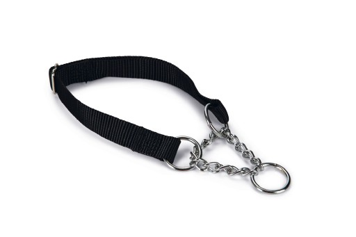 beeztees - halsband hond - nylon - zwart - 35-50 cm x 20 mm