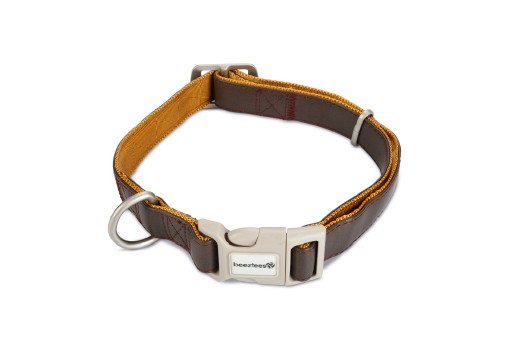 Macleather Soft touch Hondenhalsband Bruin 70 x 2,5 cm