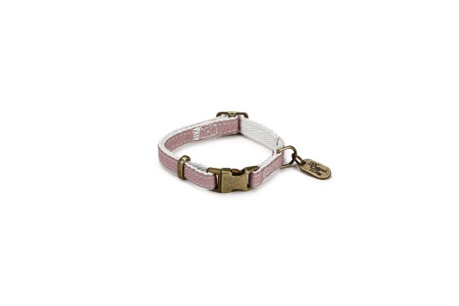 Designed By Lotte Nylon Halsband Virante - Licht Roze - 20/30 cm x 10 mm