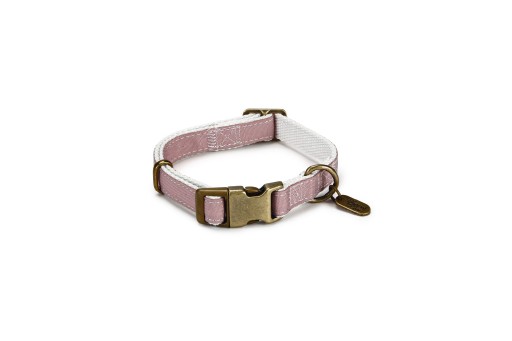 Designed By Lotte Nylon Halsband Virante - Licht Roze - 26/40 cm x 15 mm