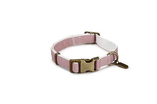 Designed By Lotte Nylon Halsband Virante - Licht Roze - 35/50 cm x 20 mm