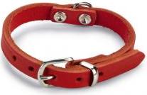 Beeztees - Halsband Hond - Leer - Rood - 17,5-22,5 cm x 10 mm afbeelding