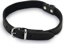 Beeztees - Halsband Hond - Leer - Zwart - 35,5-41,5 cm x 18 mm afbeelding