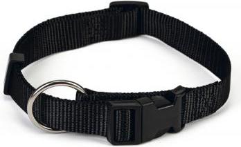 Beeztees - Halsband Hond - Nylon - Zwart - 30-45 cm x 15 mm