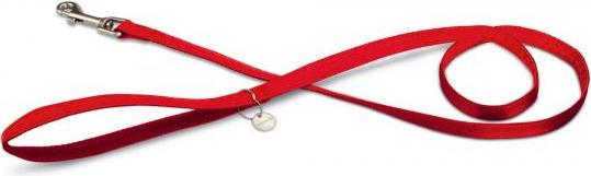 Beeztees - Hondenriem - Mac Leather - Rood - 120 cm x 15 mm