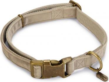 Designed by Lotte Velura - Hondenhalsband - Fluweel - Grijs - 48- 70cmx25mm afbeelding