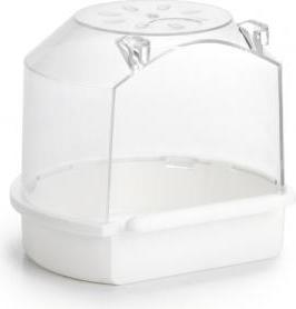 Badhuisje Rond - Vogelbad - Wit - Klein - 13x12x12 cm