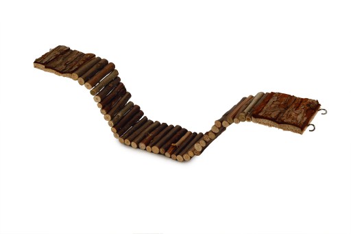 Beeztees Alfy Hangbrug - Knaagdierspeelgoed - Hout - 53 Cm