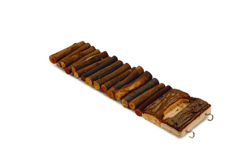 beeztees alfy speelbrug - knaagdierspeelgoed - hout - 37 cm