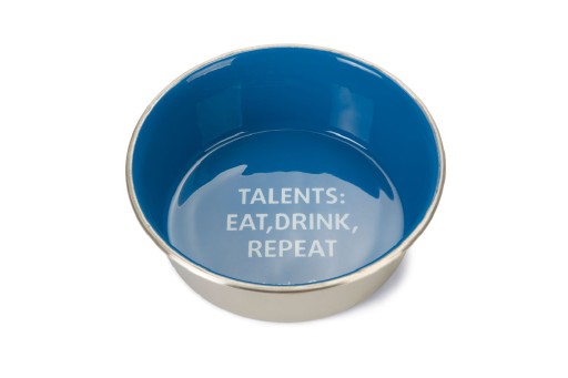 Beeztees Voer- en Drinkbak Talents - Hond - RVS - Blauw - 16cm