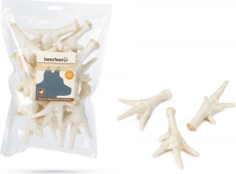 Beeztees Kippenpoten Gepoft - Hondensnack - 200 gram afbeelding