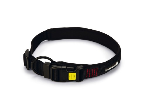 Beeztees parinca premium - hondenhalsband - nylon - zwart - 55-60 cm x 30 mm