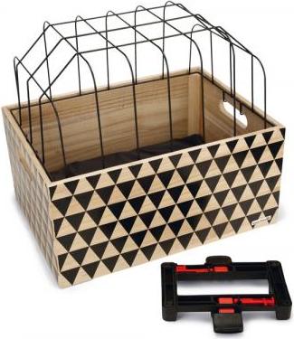 Beeztees Touring + kap - Hondenfietsmand - Hout - 45x33x45 cm afbeelding