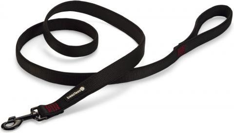 Beeztees Parinca Premium - Hondenriem - Nylon - Zwart - 180 cm x 25 mm afbeelding
