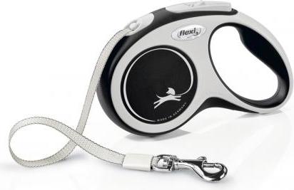 Flexi New Comfort - Hondenriem - Band - Zwart - S - 5M