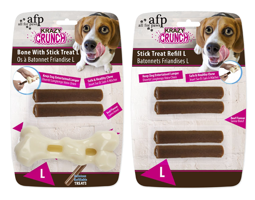 Afp Krazy Crunch-Bone With Stick Treat L Bone With 2 Treats