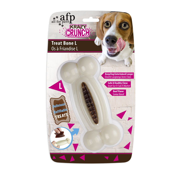 Afbeelding Afp Krazy Crunch-Treat Bone L With 1 Treat door K-9 Security dogs