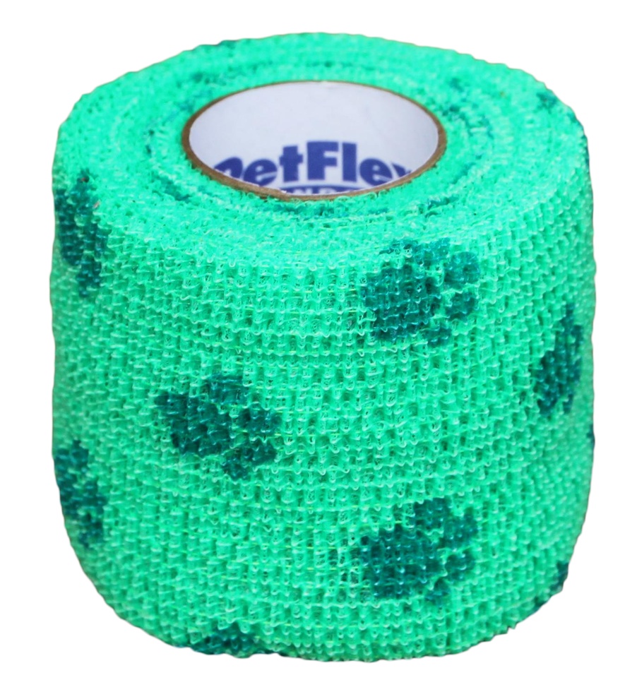 Petflex bandage groen pootmotief