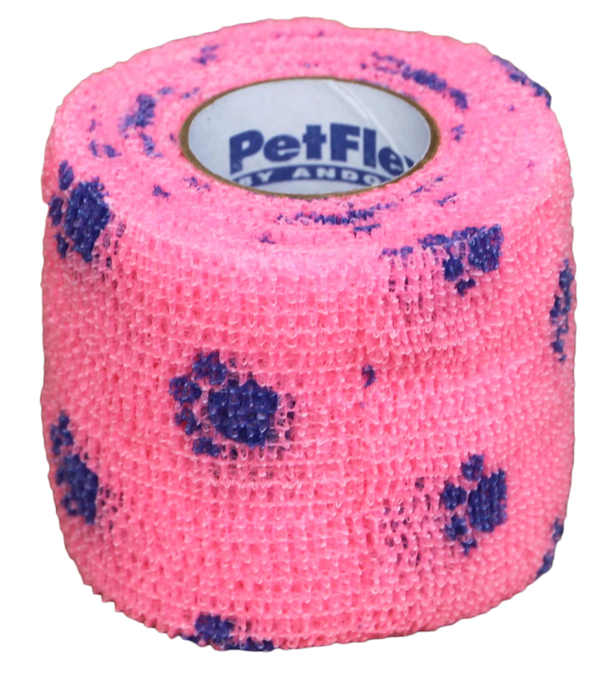 Petflex bandage roze pootmotief